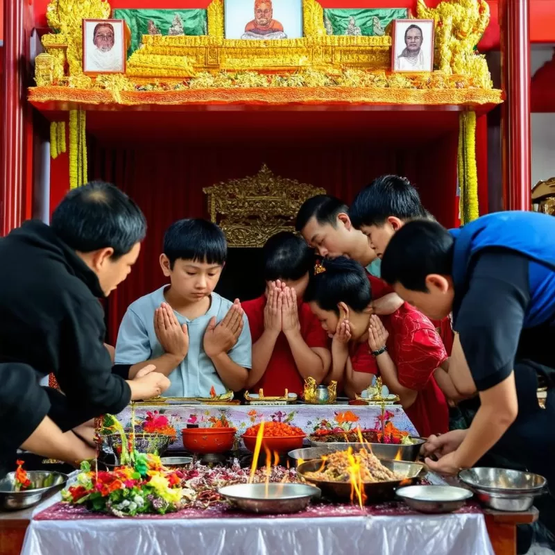 Gia đình Việt cúng bài tổ tiên