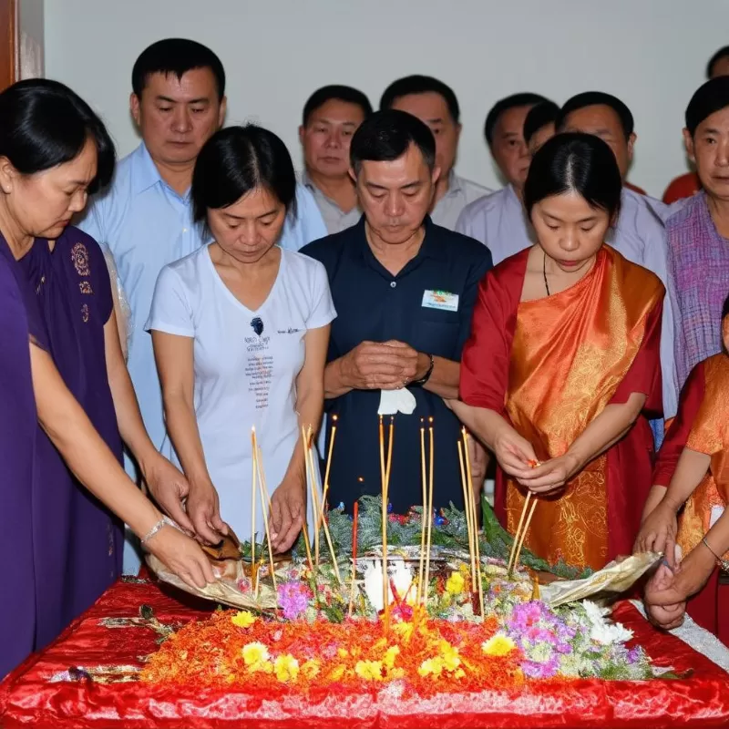 Gia Đình Thắp Nhang Trong Ngày Giỗ Đầu