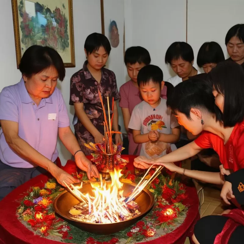 Gia đình sum vầy ngày rằm